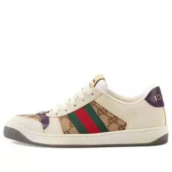 Кроссовки screener gg logo sneakers 'beige brown' Gucci, бежевый