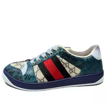 Кроссовки screener low-top sneakers 'blue beige' Gucci, синий