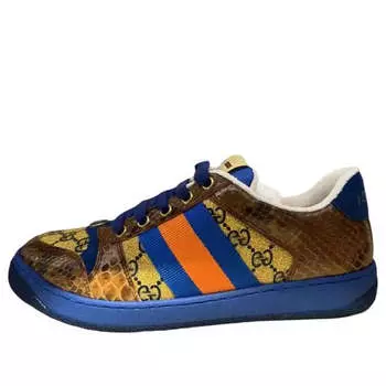 Кроссовки screener low-top sneakers 'blue brown' Gucci, синий
