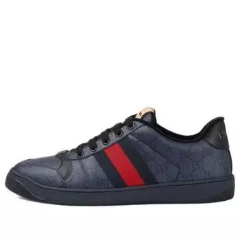 Кроссовки screener sneaker gg supreme canvas 'blue dark blue' Gucci, синий