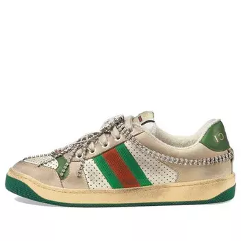Кроссовки screener sports shoe 'white green' Gucci, белый