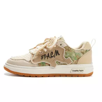 Кроссовки Seattle Palm Stylish Skateboarding Shoes Unisex Low-top, бежевый