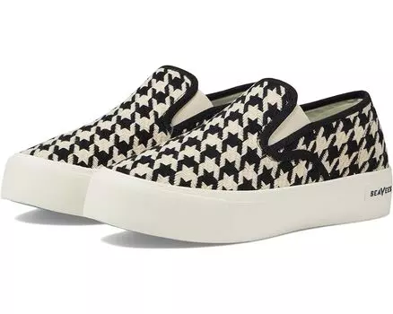Кроссовки SeaVees Baja Slip-On Platform, цвет Black/White