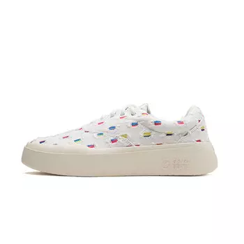 Кроссовки senzubean Skateboarding Shoes Unisex Low-top White/blue, цвет Colored dots on a white background