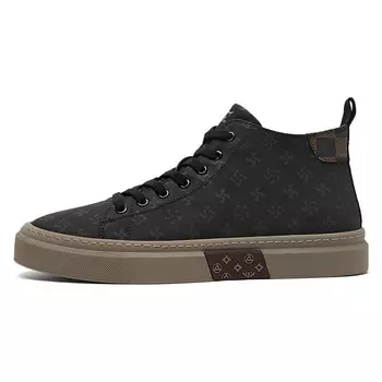 Кроссовки SEPTWOLVES Skateboarding Shoes Men High-top, черный/коричневый