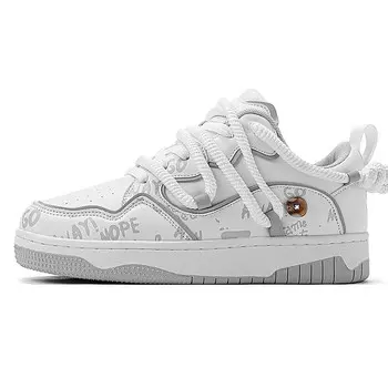 Кроссовки SESAME STREET Skateboarding Shoes Unisex Low-top, черный/слоновая кость