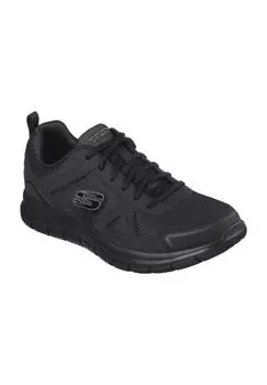 Кроссовки, сетка, однотонные, мужские SKECHERS, цвет Bbk