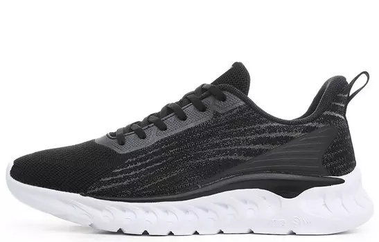 Кроссовки Shark Of Surprise для бега мужские с низким верхом, позитивные, черный/серый с углеродным волокном Erke