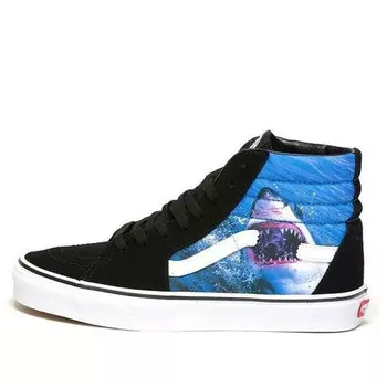 Кроссовки shark week x sk8-hi 'black blue' Vans, черный