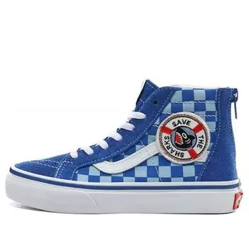 Кроссовки shark x sk8-hi 'blue white' Vans, синий