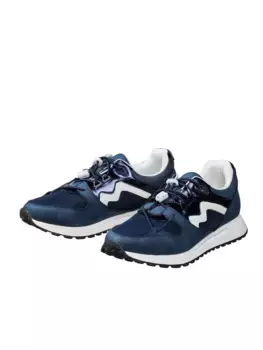 Кроссовки Sheego "Большие размеры" с блестящими велюровыми деталями, цвет морской волны