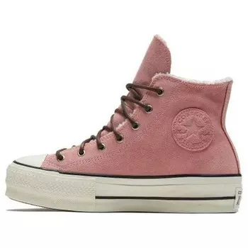 Кроссовки sherpa chuck taylor all star platform high top 'pink blue' Converse, розовый
