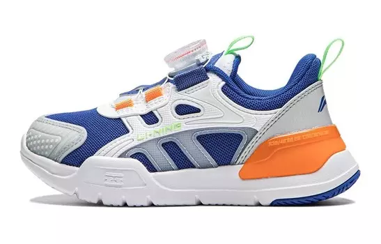 Кроссовки Shield Kids Lifestyle для детей с низким верхом, ярко-синие/стандартные белые/цвета сычуаньского лайма Lining Young