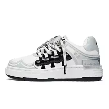 Кроссовки SHOOT BRAND Skateboarding Shoes Unisex Low-top Silver Gray, серебряный