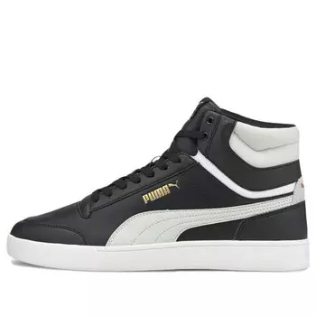 Кроссовки shuffle mid 'black white' Puma, черный