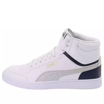 Кроссовки shuffle mid 'white grey peacoat' Puma, белый
