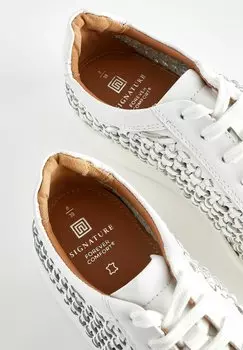 Кроссовки Signature Weave Lace-Up Regular Fit Next, белые