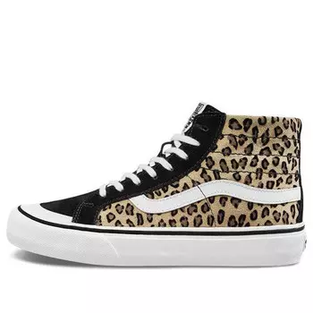 Кроссовки sk8-hi 138 decon sf 'black white leopard' Vans, черный
