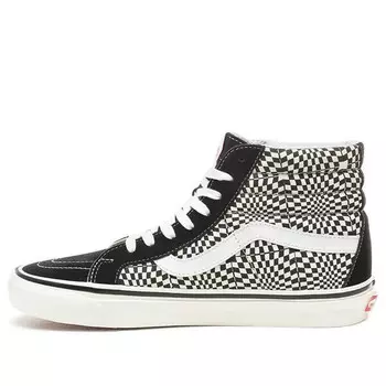 Кроссовки sk8-hi 38 dx 'warp check - black white' Vans, черный