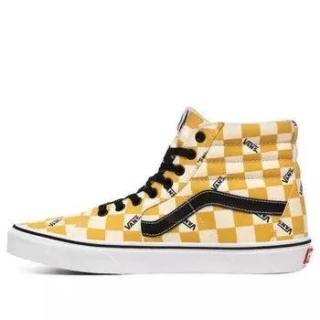 Кроссовки sk8-hi 'big check - yolk yellow' Vans, черный