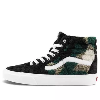 Кроссовки sk8-hi 'camo sherpa' Vans, черный