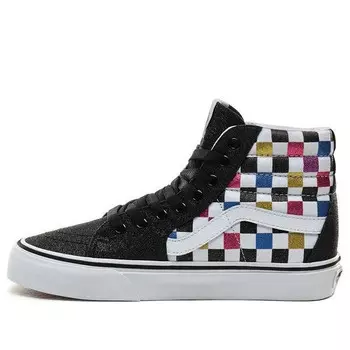 Кроссовки sk8-hi 'glitter checkerboard' Vans, черный