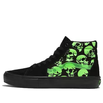Кроссовки sk8 hi 'glow skulls' Vans, черный