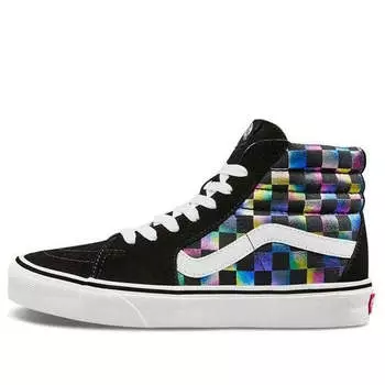 Кроссовки sk8-hi 'iridescent checkerboard' Vans, черный