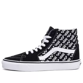 Кроссовки sk8-hi 'logo repeat - black' Vans, черный
