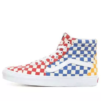 Кроссовки sk8-hi 'multicolor checkerboard' Vans, красный