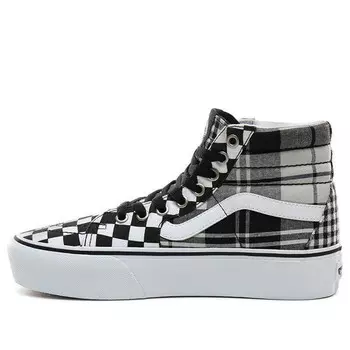 Кроссовки sk8-hi platform 'plaid checkerboard' Vans, белый