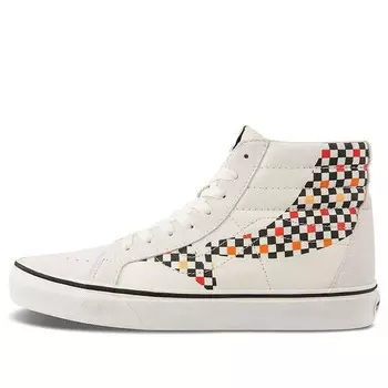 Кроссовки sk8-hi reissue checkerboard multi-color Vans, белый