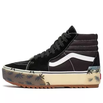 Кроссовки sk8-hi stacked lx 'palm black' Vans, черный