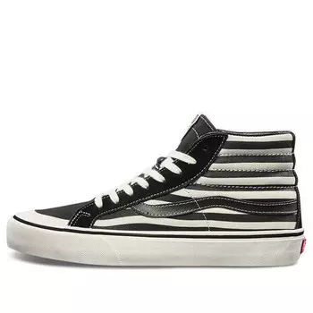 Кроссовки sk8-hi stripe high top shoes/sneakers black white Vans, черный