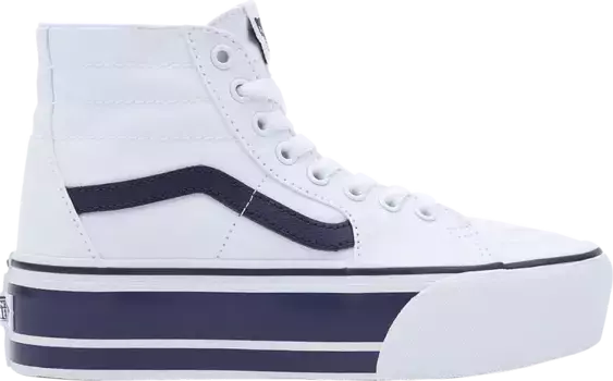 Кроссовки Sk8-Hi Tapered Stackform 'Sport Stripes - True White Navy', белый