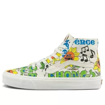 Кроссовки sk8-hi tapered 'white green' Vans, белый