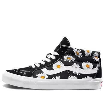 Кроссовки sk8-mid flower pattern 'black white' Vans, черный