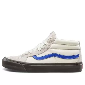 Кроссовки sk8-mid lx suede 'white asparagus' Vans, синий