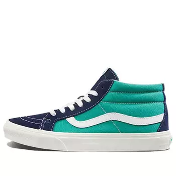 Кроссовки sk8-mid reissue black-green 'blue green' Vans, синий