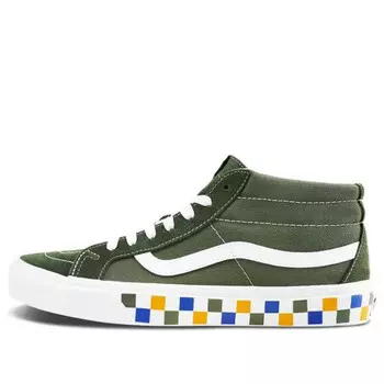 Кроссовки sk8-mid reissue dark green Vans, зеленый
