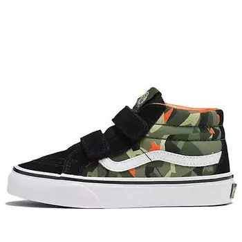 Кроссовки sk8-mid reissue hook and loop shoes 'black green orange' Vans, черный