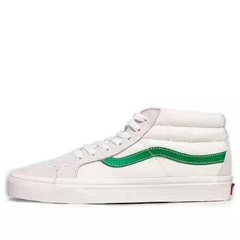 Кроссовки sk8-mid white green Vans, белый