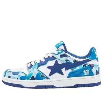 Кроссовки sk8 sta 12 leather low 'white blue' A Bathing Ape, белый