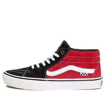 Кроссовки skate grosso mid 'black red' Vans, красный