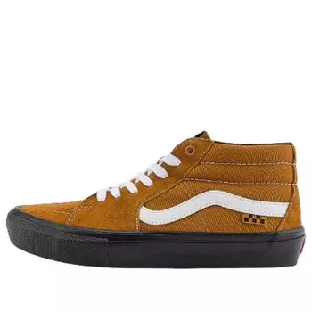 Кроссовки skate grosso pig suede 'brown black white' Vans, желтый