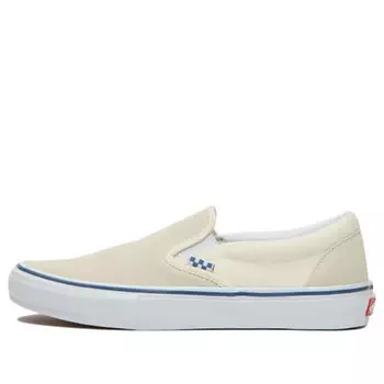 Кроссовки skate slip-on 'checkerboard - off white' Vans, хаки