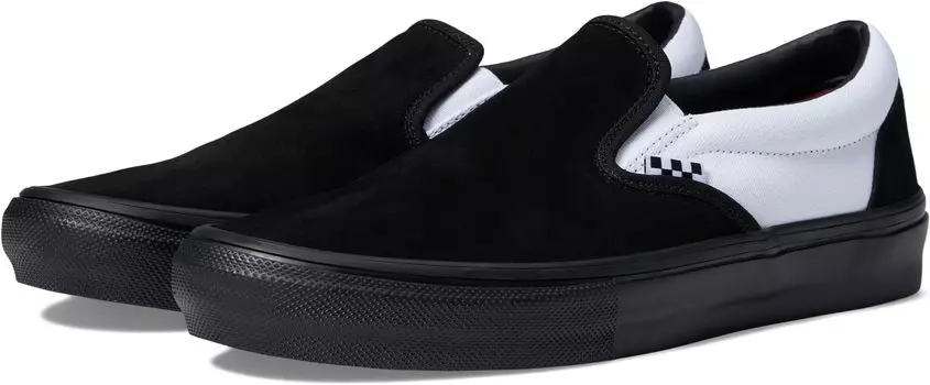 Кроссовки Skate Slip-On Vans, цвет Black/Black/White