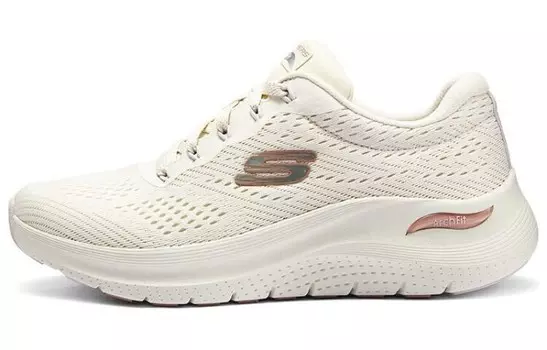 Кроссовки Skechers ARCH FIT 2.0 Lifestyle Shoes Women's Low-top Beige/white/pink, бежевый