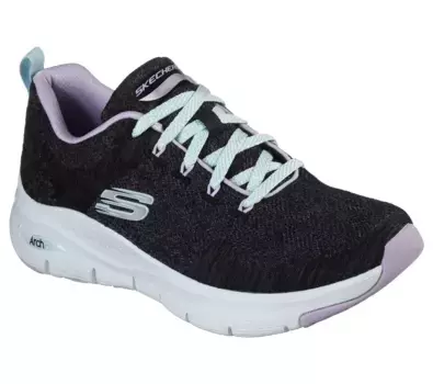 Кроссовки Skechers "ARCH FIT - COMFY WAVE", с мягкой стелькой, повседневная обувь, полуботинки, туфли на шнуровке, цвет Schwarz-Lavendel