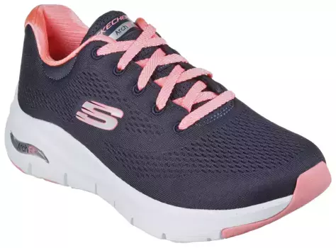 Кроссовки Skechers "ARCH FIT", с боковой эмблемой-логотипом, повседневная обувь, полуботинки, туфли на шнуровке, коралловый